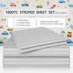 Luxury Striped Deep-Pocket Sheet Set detail view 7 for Australian shoppers