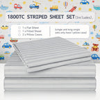Luxury Striped Deep-Pocket Sheet Set detail view 23 for Australian shoppers