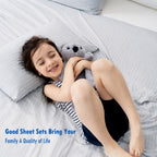Luxury Striped Deep-Pocket Sheet Set detail view 25 for Australian shoppers