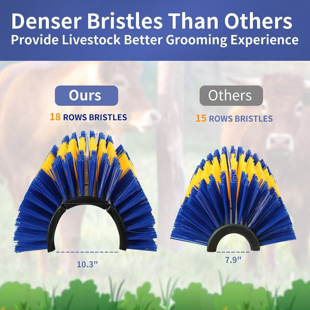 Livestock Wall Scratching Brush - horses, cattle, goats and farm – design and construction details