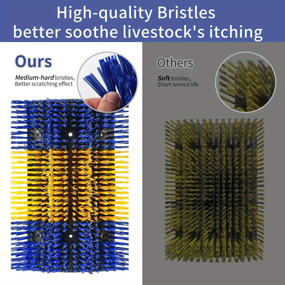Livestock Wall Scratching Brush - horses, cattle, goats and farm – feature reference