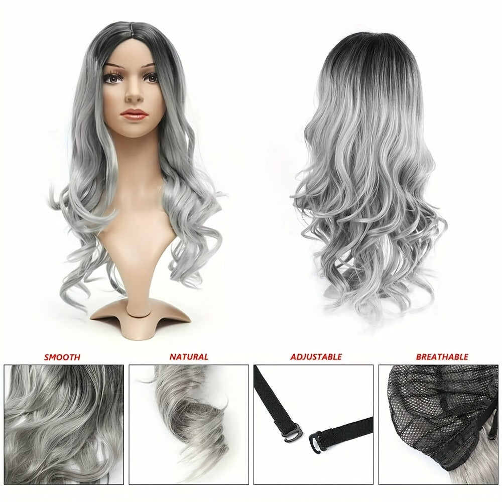 Long Wavy Synthetic Wig - costumes and fashion styling – additional product view