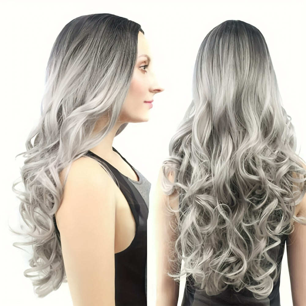 Long Wavy Synthetic Wig - costumes and fashion styling – alternate design view