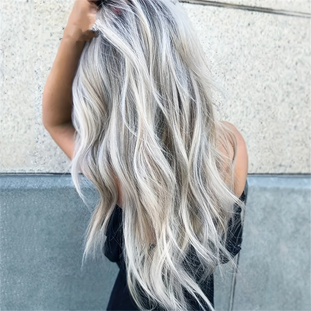 Long Wavy Synthetic Wig - costumes and fashion styling – product detail angle