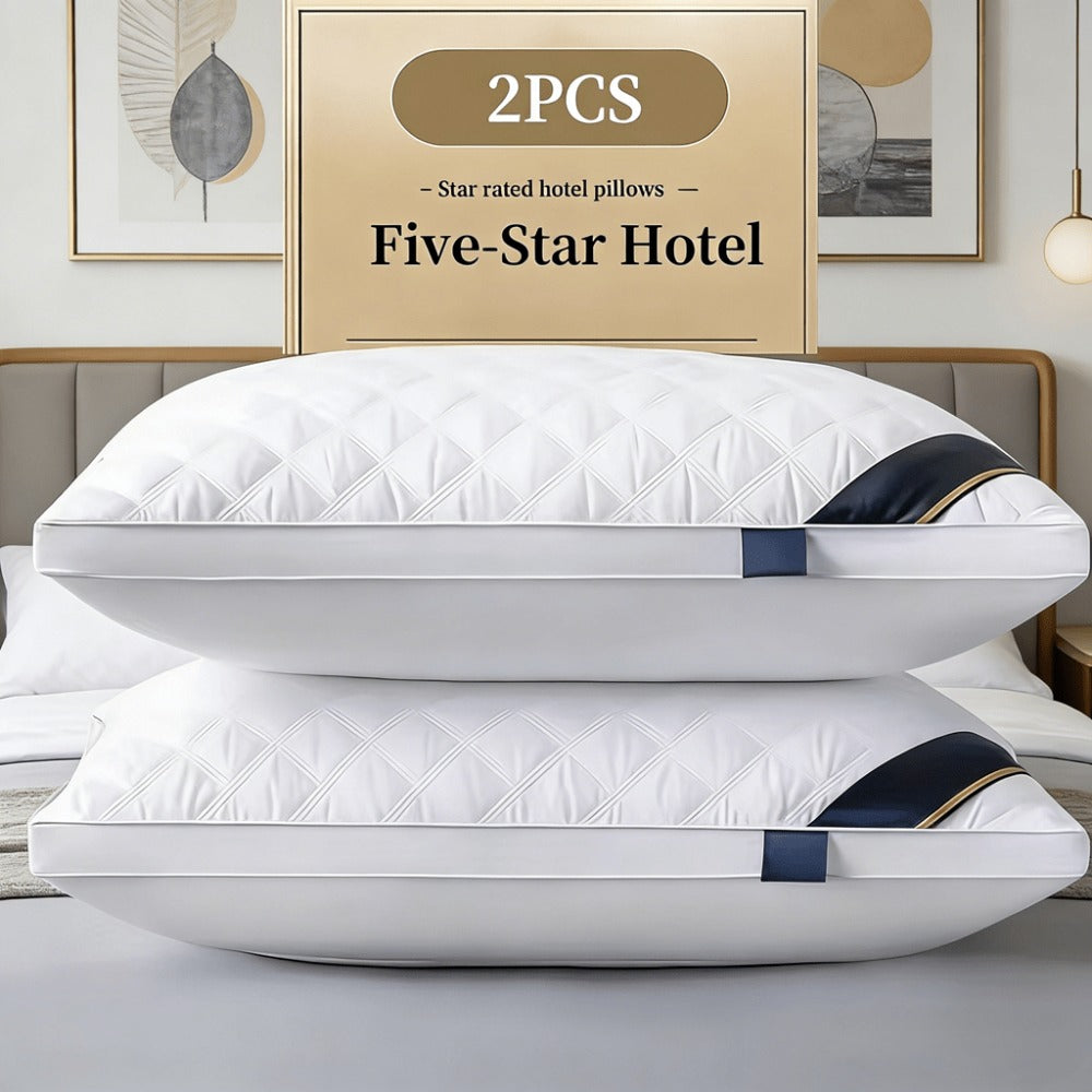 Luxury Hotel Pillow Set - 2pcs for Everyday Use – close-up product details