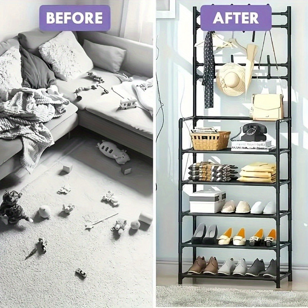 Five-Tier Shoe, Hat and Coat Storage Rack detail view 14 for Australian shoppers