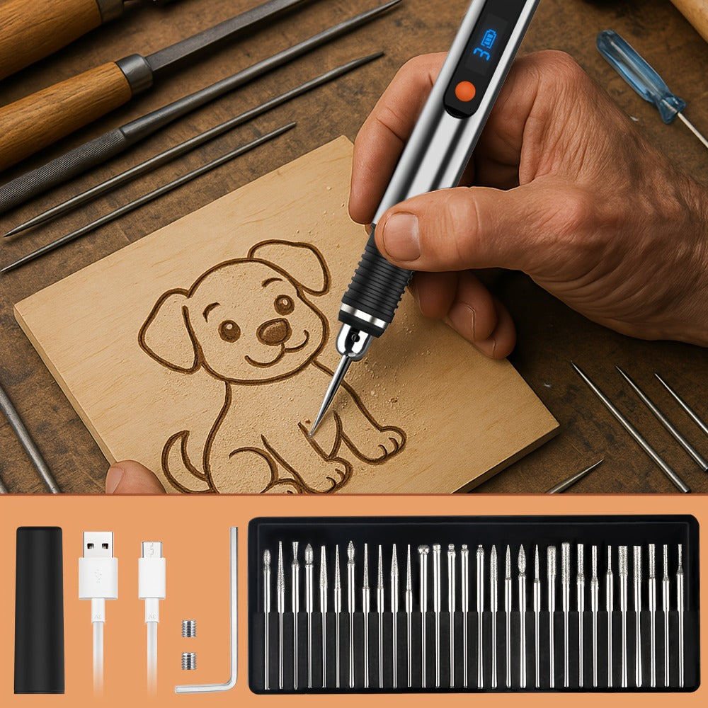 Metal Cordless Engraving Pen Kit - Engraving Common Craft Materials – main product view