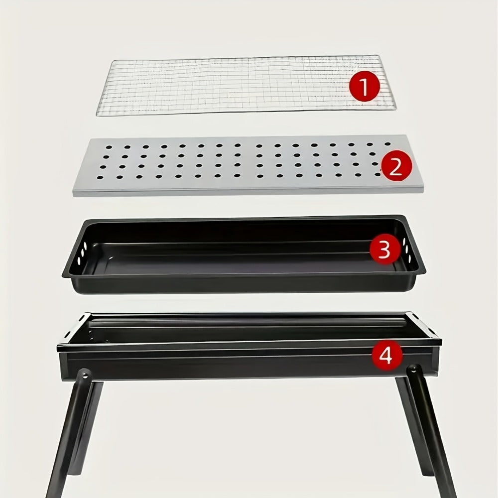 Foldable Adjustable Outdoor BBQ Grill detail view 6 for Australian shoppers