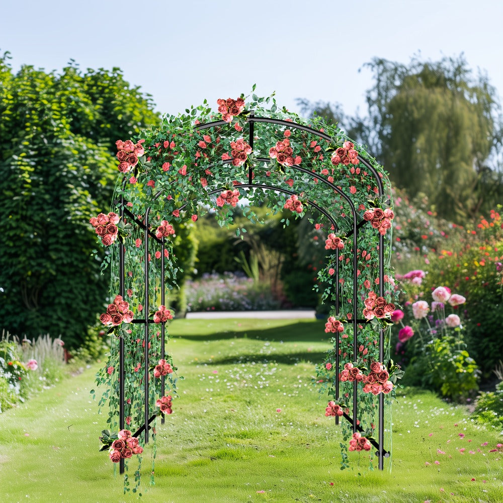 Metal Garden Arch Trellis with Net detail view 2 for Australian shoppers