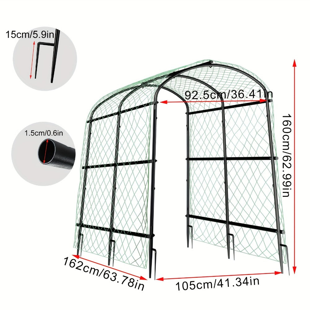 Metal Garden Arch Trellis with Net detail view 4 for Australian shoppers