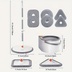 Microfiber Self-Cleaning Spin Mop and Bucket Set product detail 2