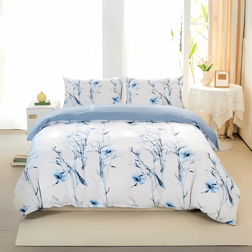 Mist Floral Quilt Cover Set – AU Sizes for Bedroom – feature reference