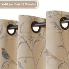 Modern Brown Blackout Curtain Set product detail 2