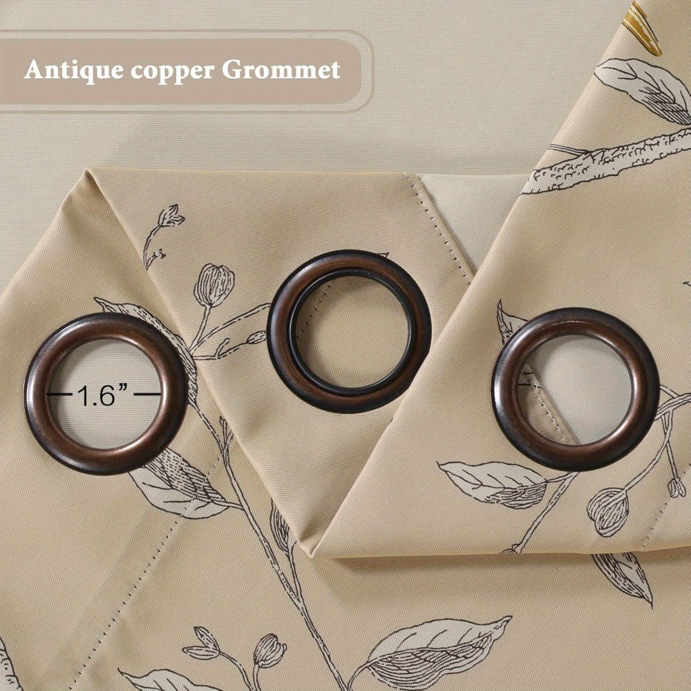 Modern Brown Blackout Curtain Set product detail 7