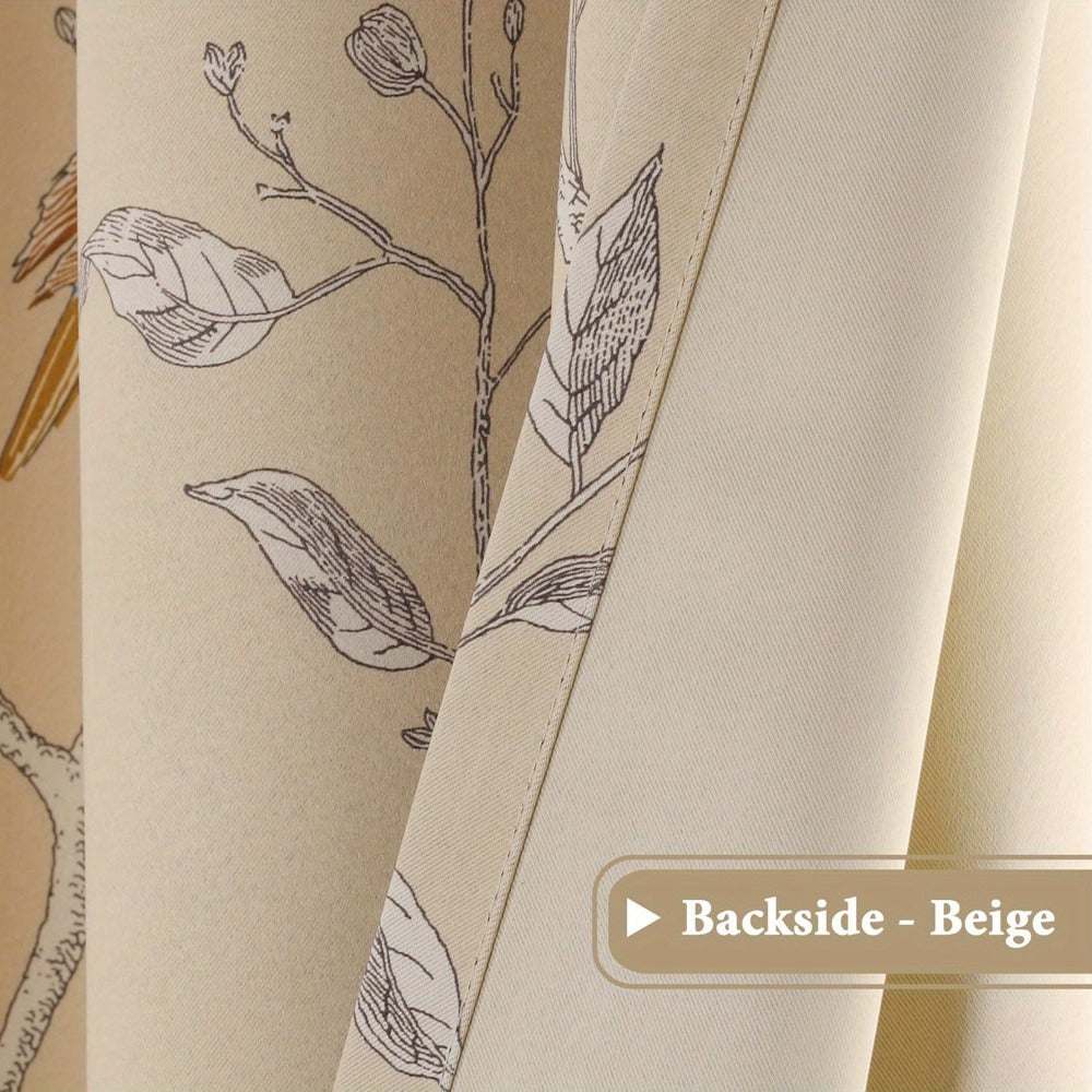 Modern Brown Blackout Curtain Set product detail 4