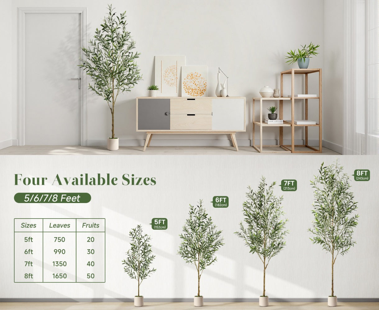 Modern White Artificial Indoor Tree product detail 16