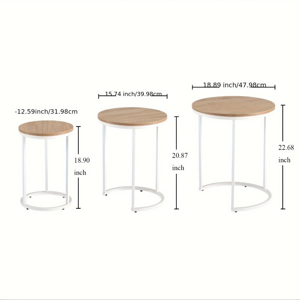 Modern White End Table product detail 4