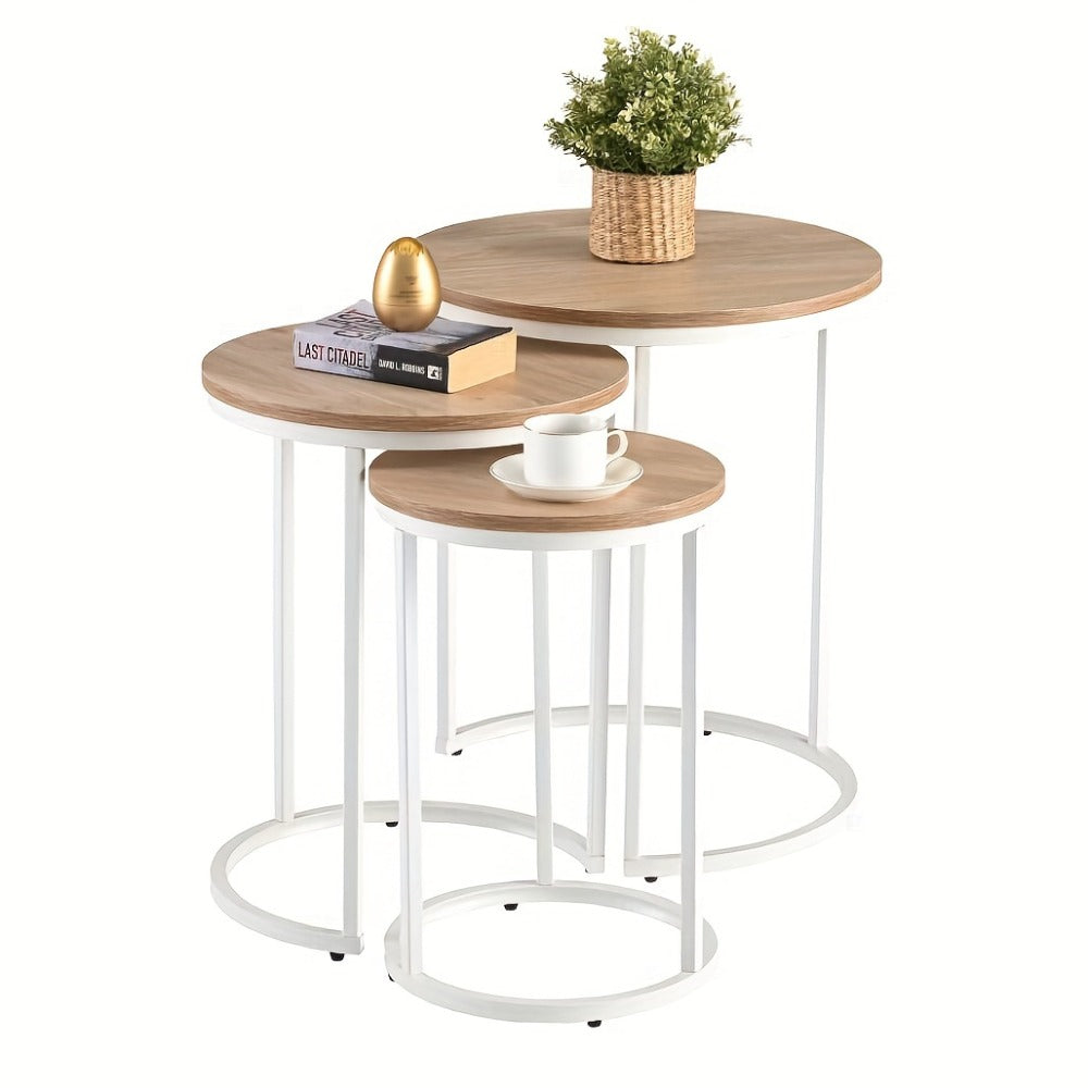 Modern White End Table product detail 3
