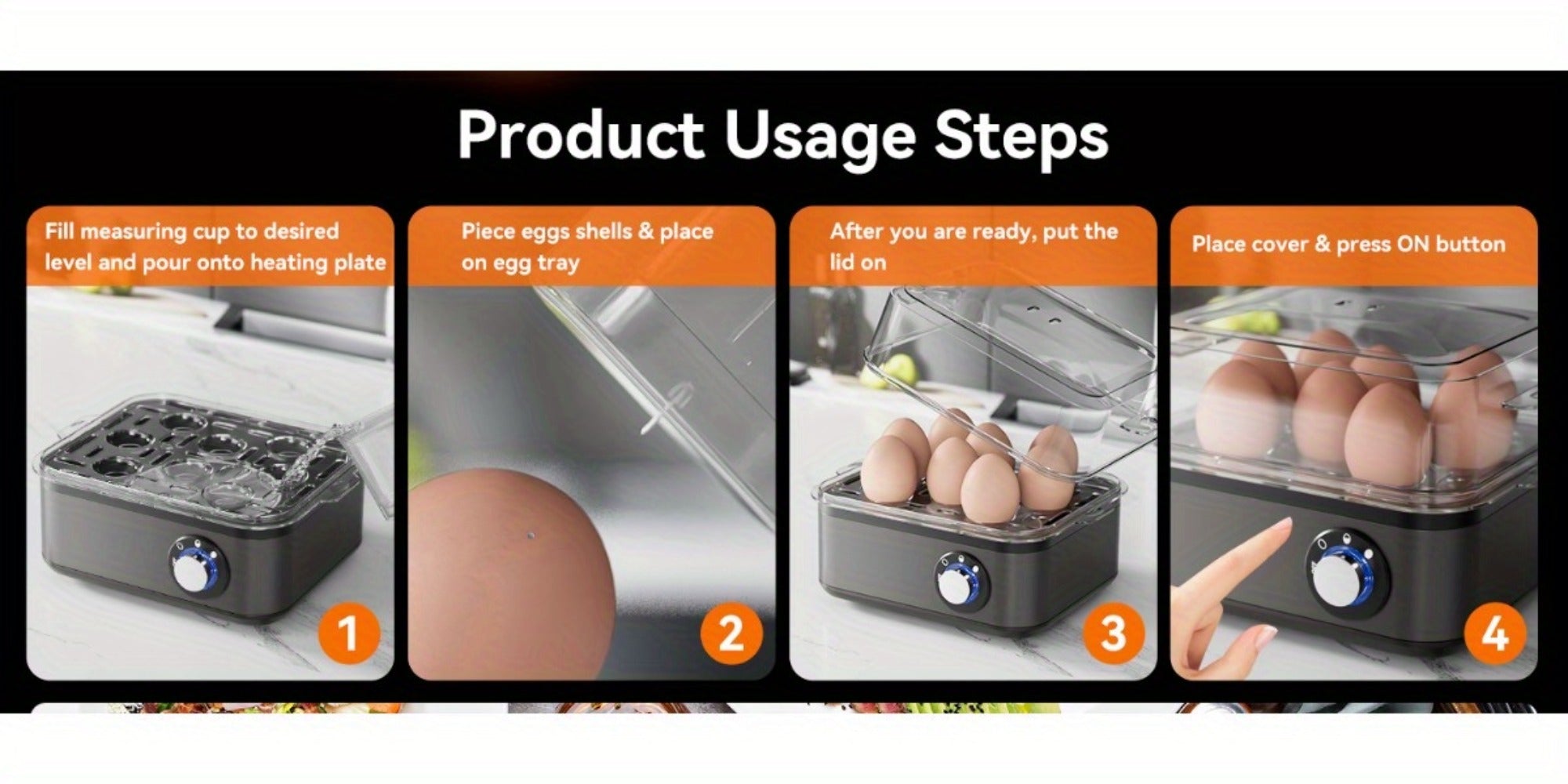 Multi-Function Electric Egg Boiler - soft, medium and hard-boiled eggs – additional product view 15