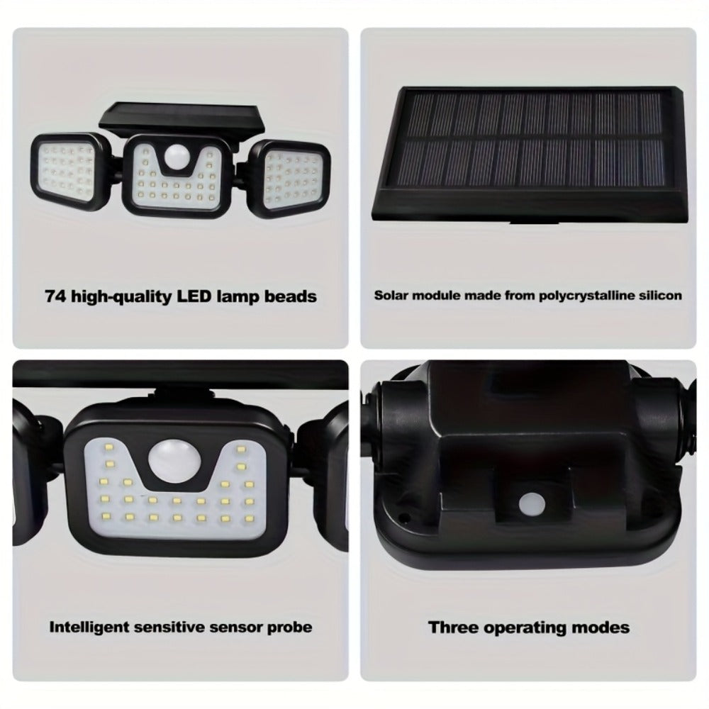 Multi-Pack 74 LED Solar Motion Sensor Street Light product detail 15