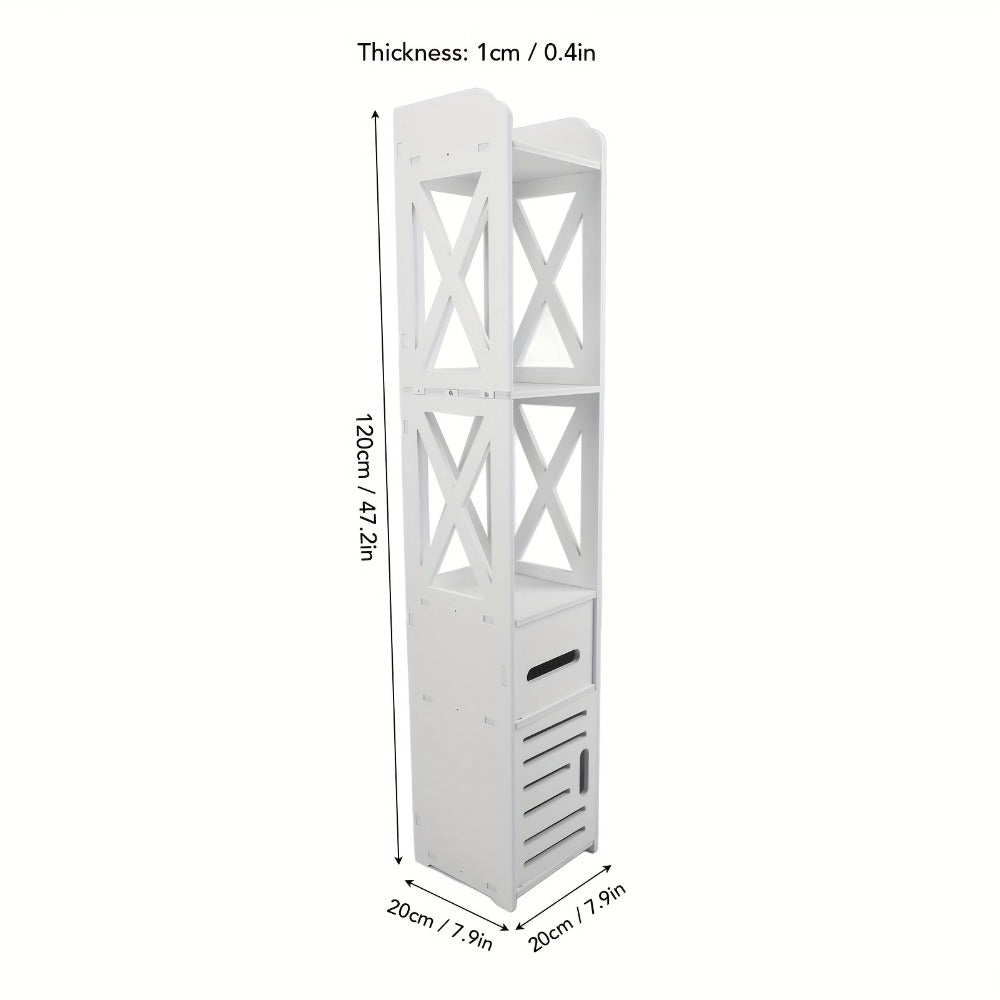 Narrow Bathroom Storage Cabinet – Space-Saving Home Organiser – design and construction details