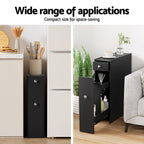 Narrow Black Bathroom Storage Cabinet for organised Australian homes