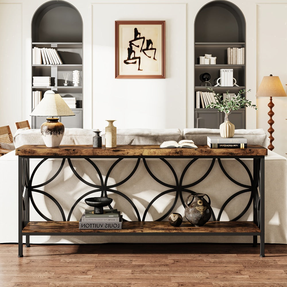 Narrow Engineered Wood Console Table product detail 6