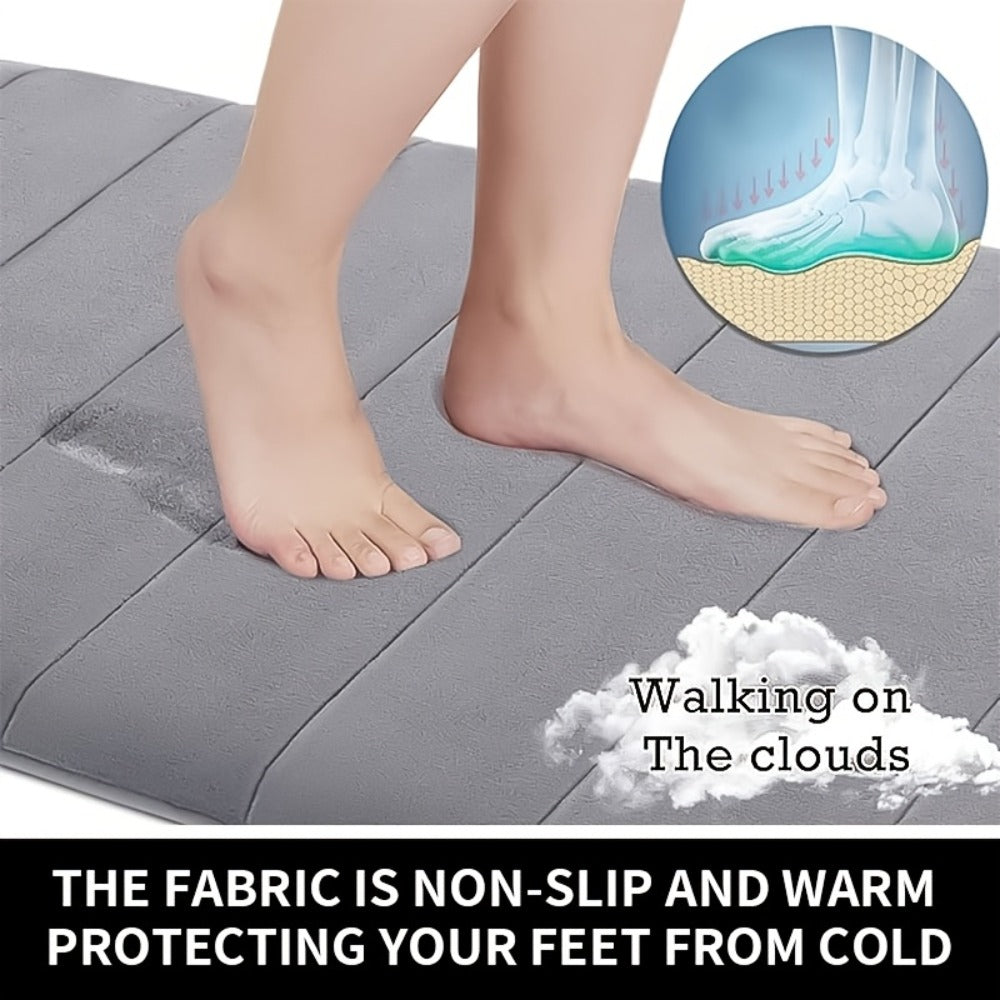Non-Slip Absorbent Bathroom Mat Set - bathrooms, laundries and – alternate design view