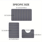 Non-Slip Absorbent Bathroom Mat Set - bathrooms, laundries and – product detail angle