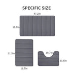 Non-Slip Absorbent Bathroom Mat Set - bathrooms, laundries and – additional product view 11
