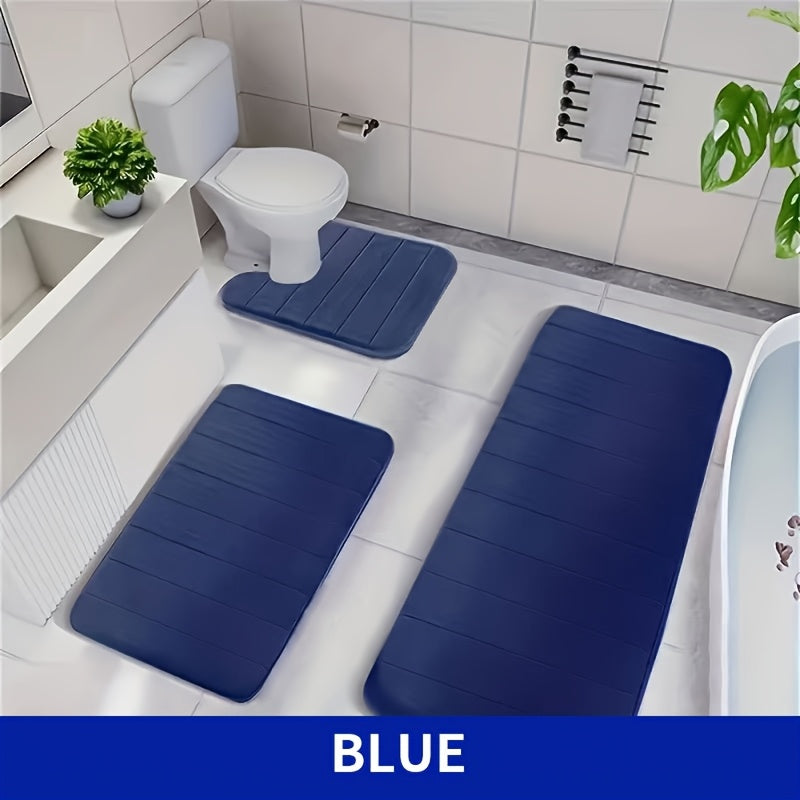 Non-Slip Absorbent Bathroom Mat Set - bathrooms, laundries and – additional product view 13