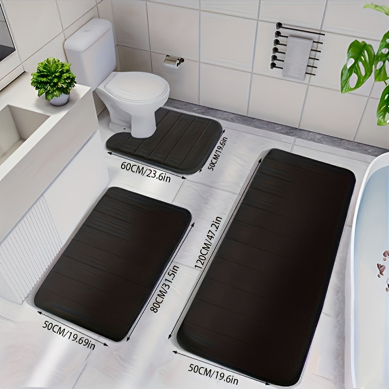 Non-Slip Absorbent Bathroom Mat Set detail view 2 for Australian shoppers