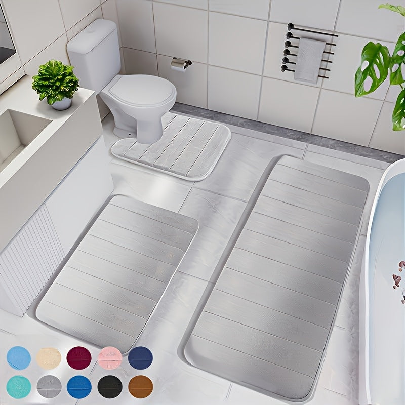 Non-Slip Absorbent Bathroom Mat Set - bathrooms, laundries and – additional product view 15