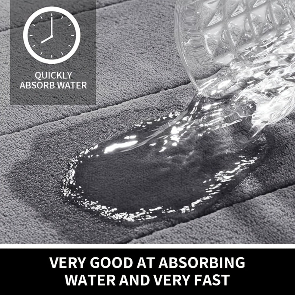 Non-Slip Absorbent Bathroom Mat Set - bathrooms, laundries and – additional product view 9