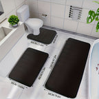 Non-Slip Absorbent Bathroom Mat Set - bathrooms, laundries and – close-up product details