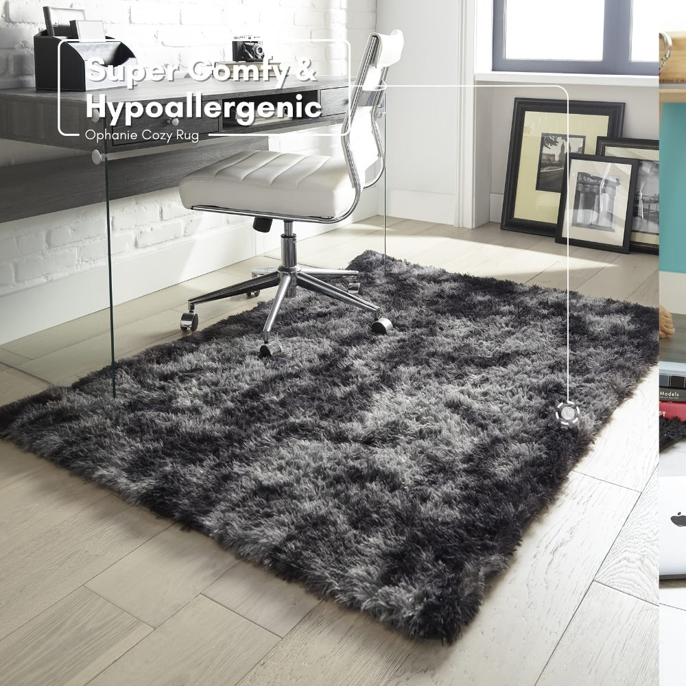 Non-Slip Black Shag Area Rug product detail 8
