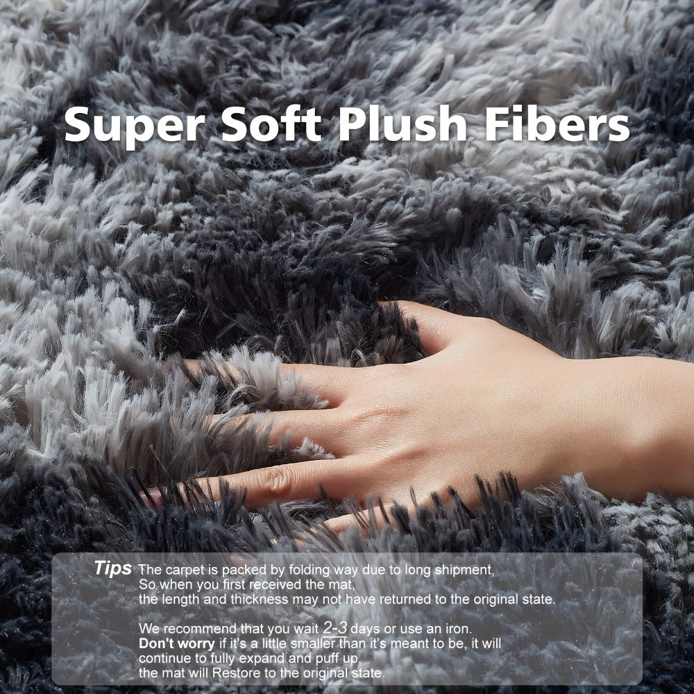 Non-Slip Black Shag Area Rug product detail 12