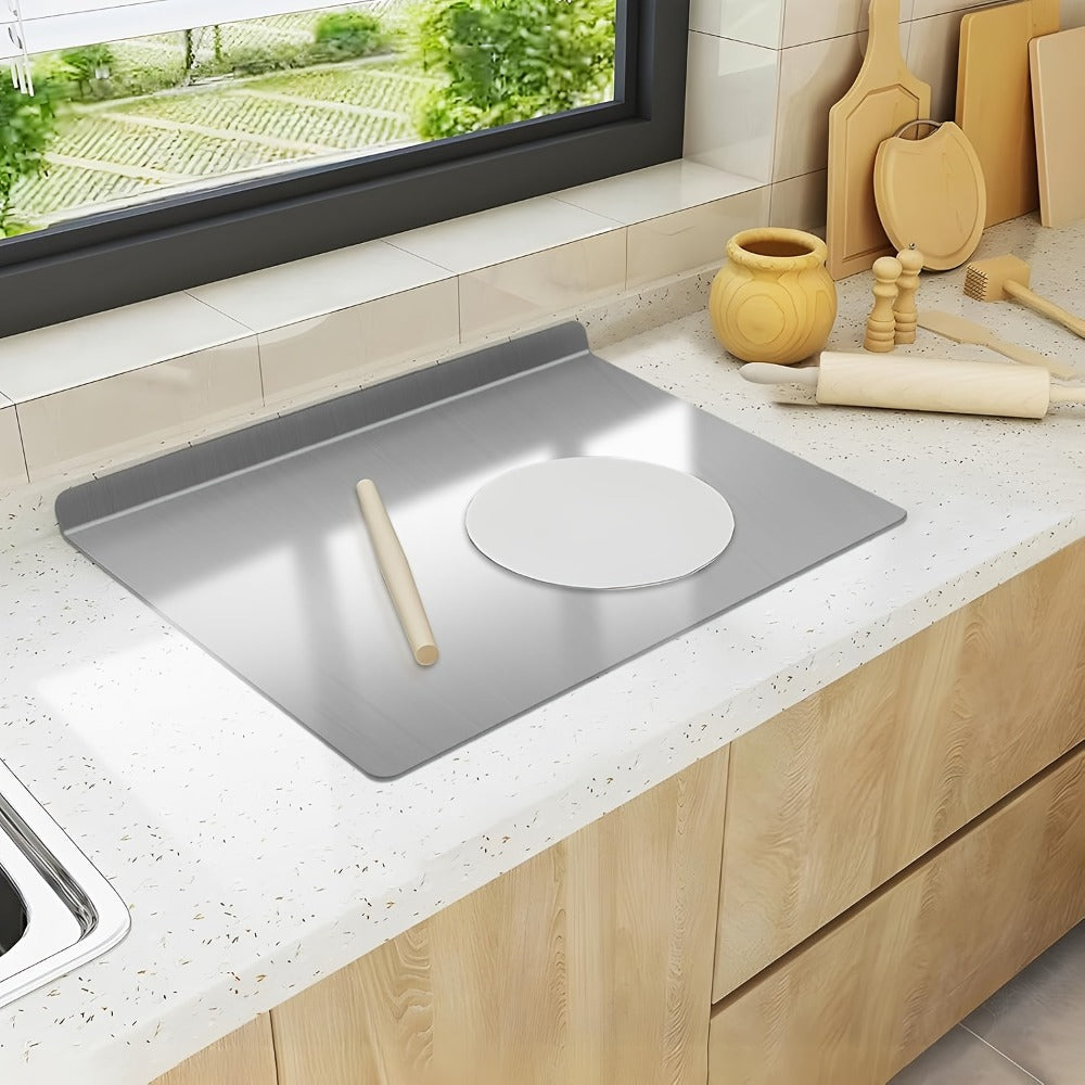 Non-Slip Extra-Large Stainless Steel Cutting Board - meat, vegetables – additional product view