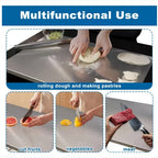 Non-Slip Extra-Large Stainless Steel Cutting Board - meat, vegetables – additional product view 10
