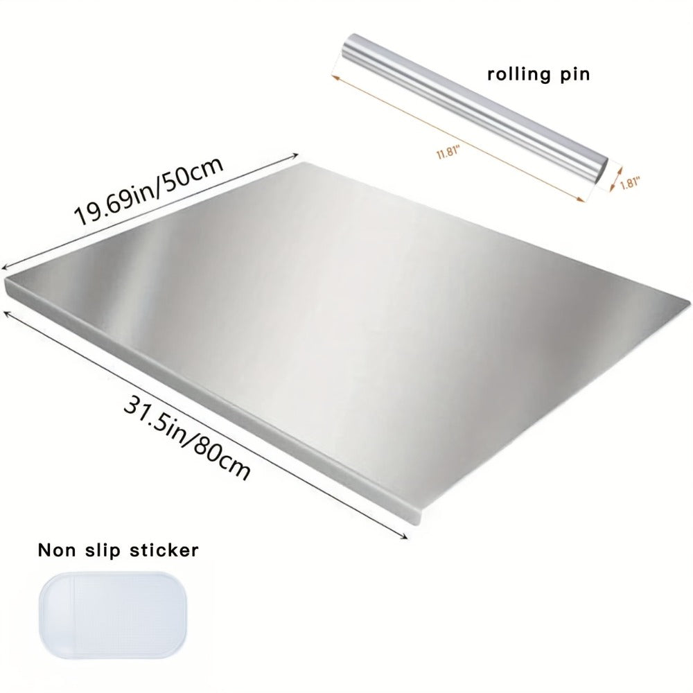 Non-Slip Extra-Large Stainless Steel Cutting Board - meat, vegetables – additional product view 12