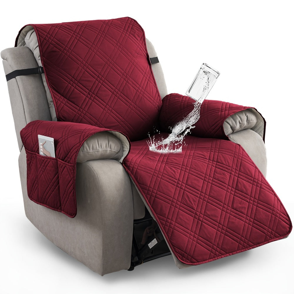 Non-Slip Recliner Chair Cover – Washable Protector with Pocket – main product view