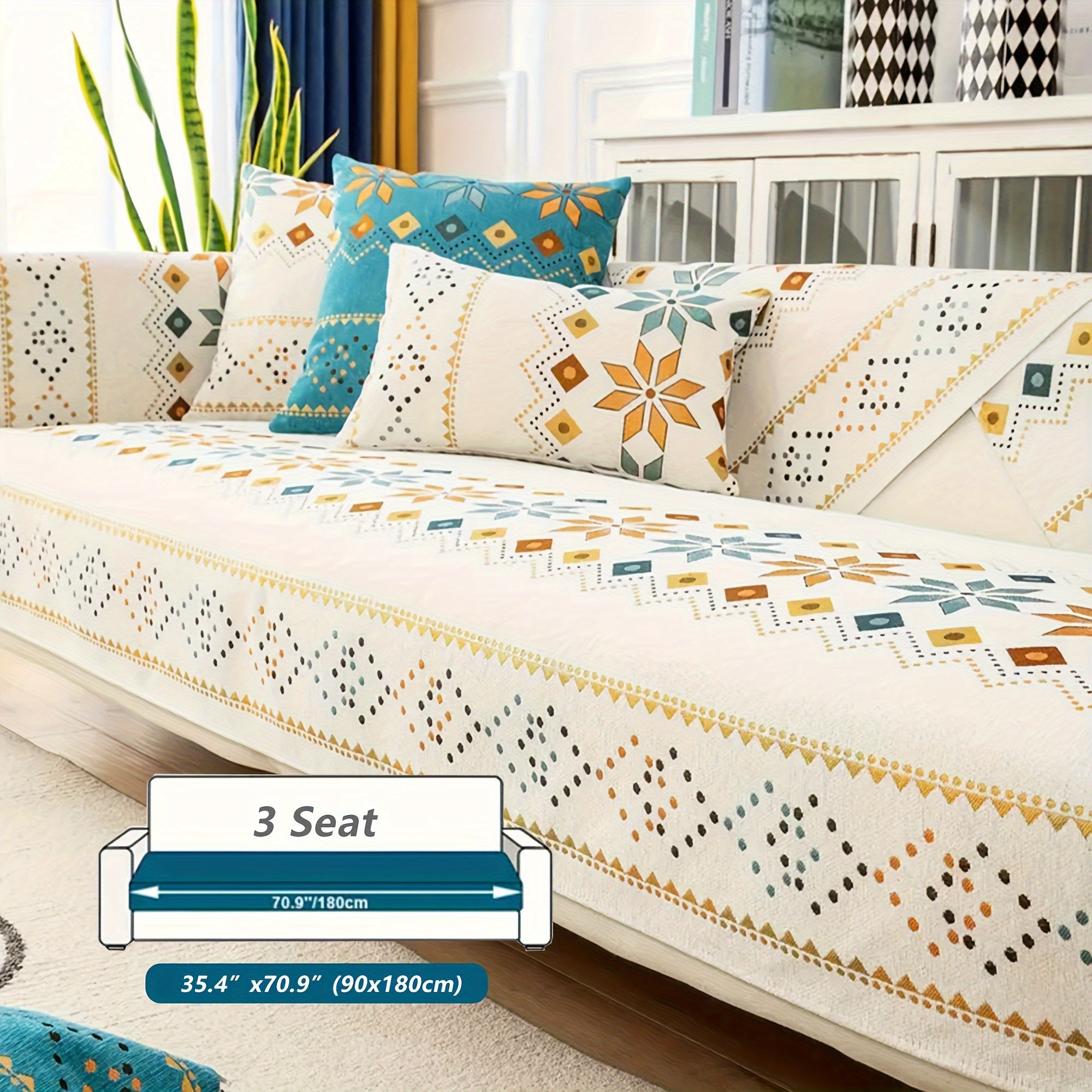 Non-Slip Washable Sofa Cover - living room furniture protection – additional product view 74