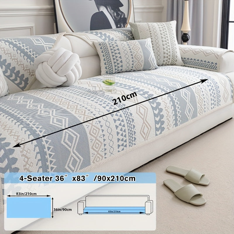 Non-Slip White Washable Sofa Cover - living room furniture protection – additional product view 34