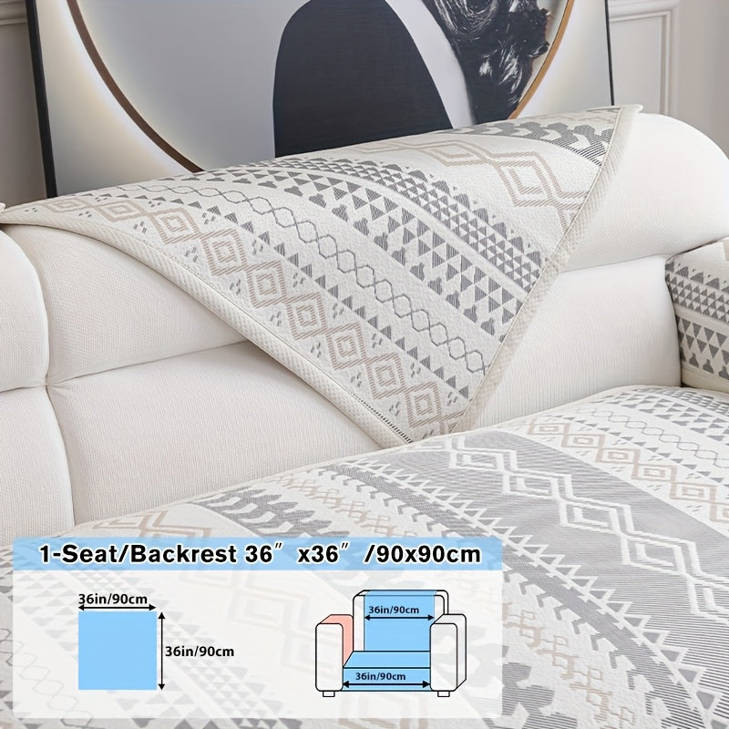 Non-Slip White Washable Sofa Cover - living room furniture protection – additional product view 37