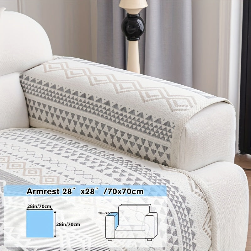 Non-Slip White Washable Sofa Cover - living room furniture protection – additional product view 41