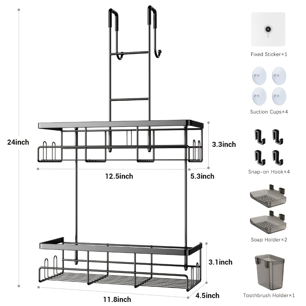 Over-the-Door Shower Caddy – Rustproof Bathroom Organiser – additional product view 10
