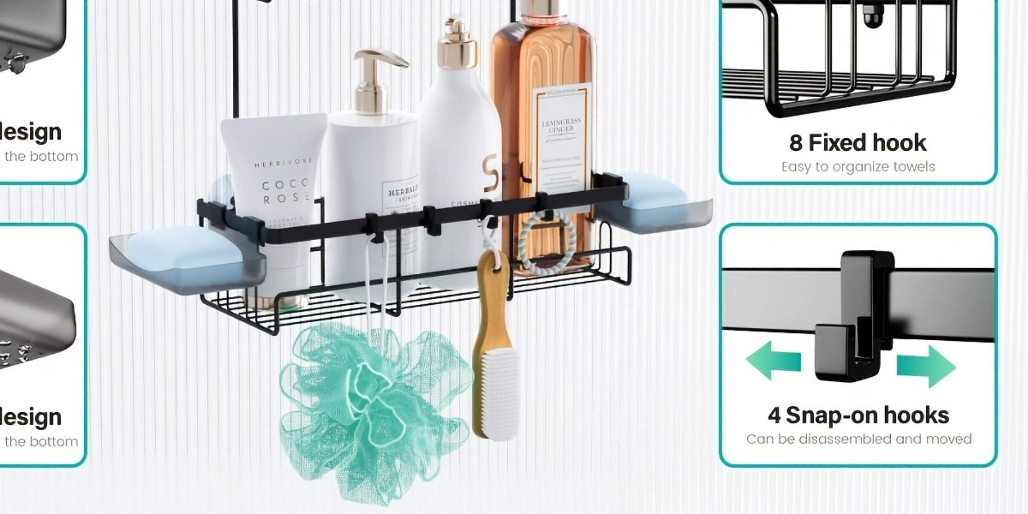 Over-the-Door Shower Caddy – Rustproof Bathroom Organiser – additional product view 14