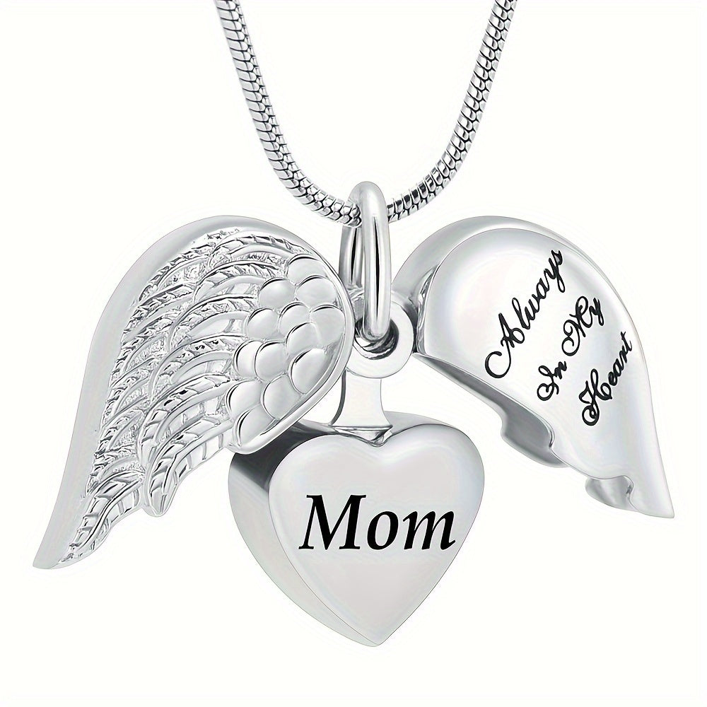 Pendant Necklace – Angel Wing & Memorial Urn & Day-to-Evening Style – additional product view 17