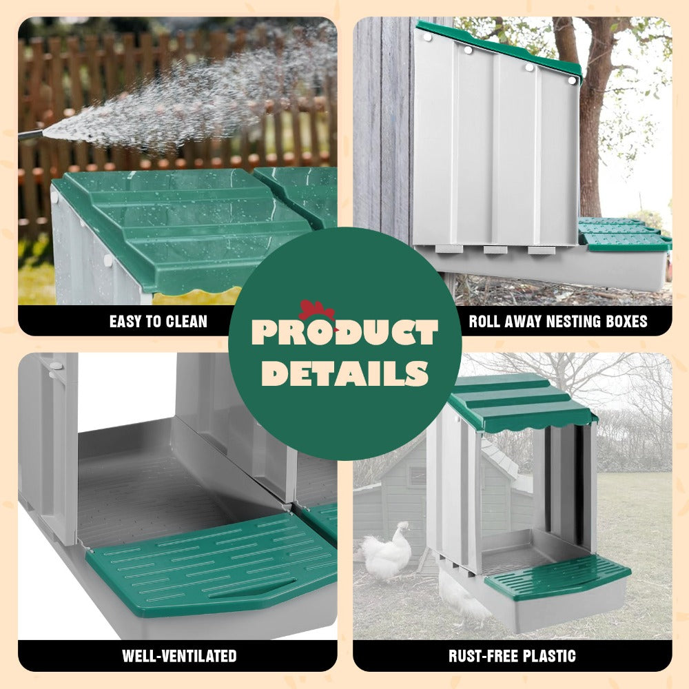 Plastic Four-Hole Chicken Nesting Box - hen houses and poultry coops – additional product view 18