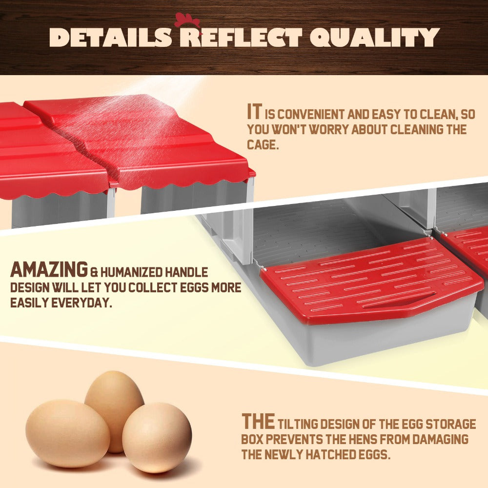 Plastic Four-Hole Chicken Nesting Box - hen houses and poultry coops – additional product view 35